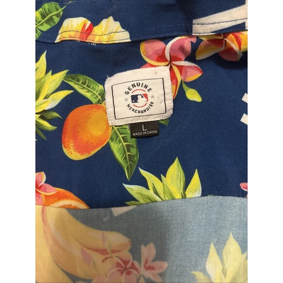 Los Angeles Dodgers MLB Hawaiian Floral Fruits Logo Shirt Men's Size Large - Picture 12 of 16
